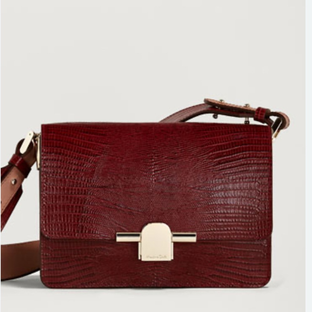 MASSIMO  DUTTI CRIC CROSSBODY BAG ENGLISH RED